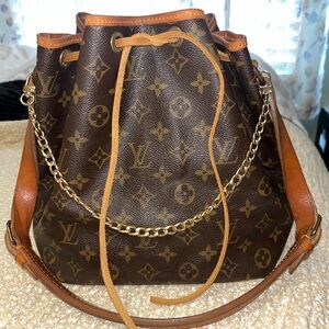 Louis Vuitton Tan and Brown Monogram Shoulder Bag